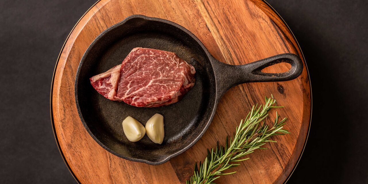 Wagyu steak from the farm